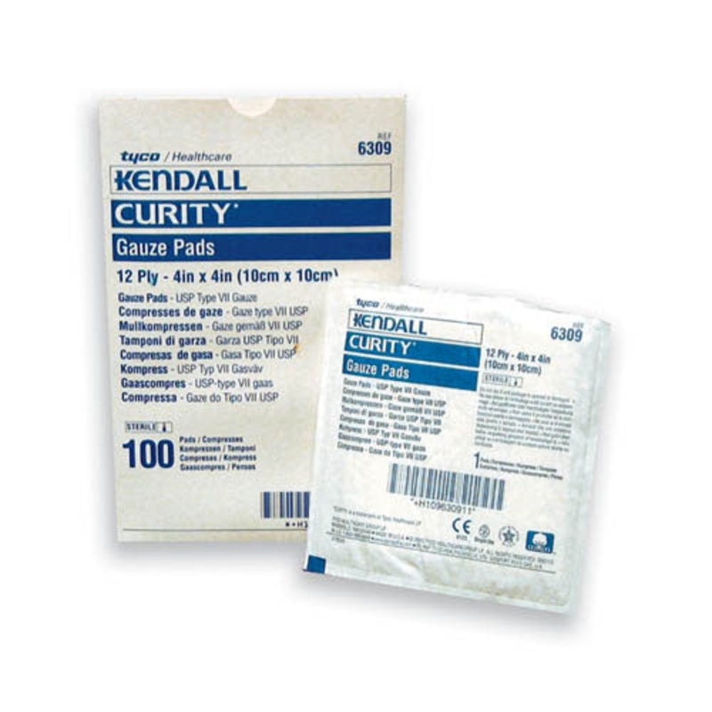 Curity Gauze Pads 4  X 4  12 Ply Bx/100  Sterile