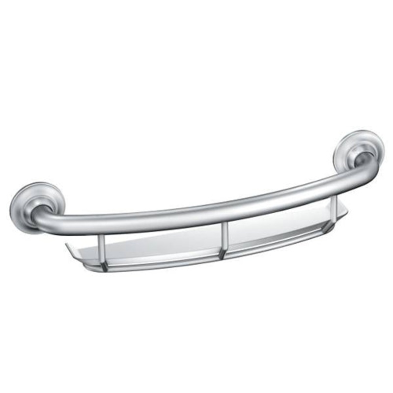 Integrated 16  Grab Bar with Integrated Shelf – Chrome