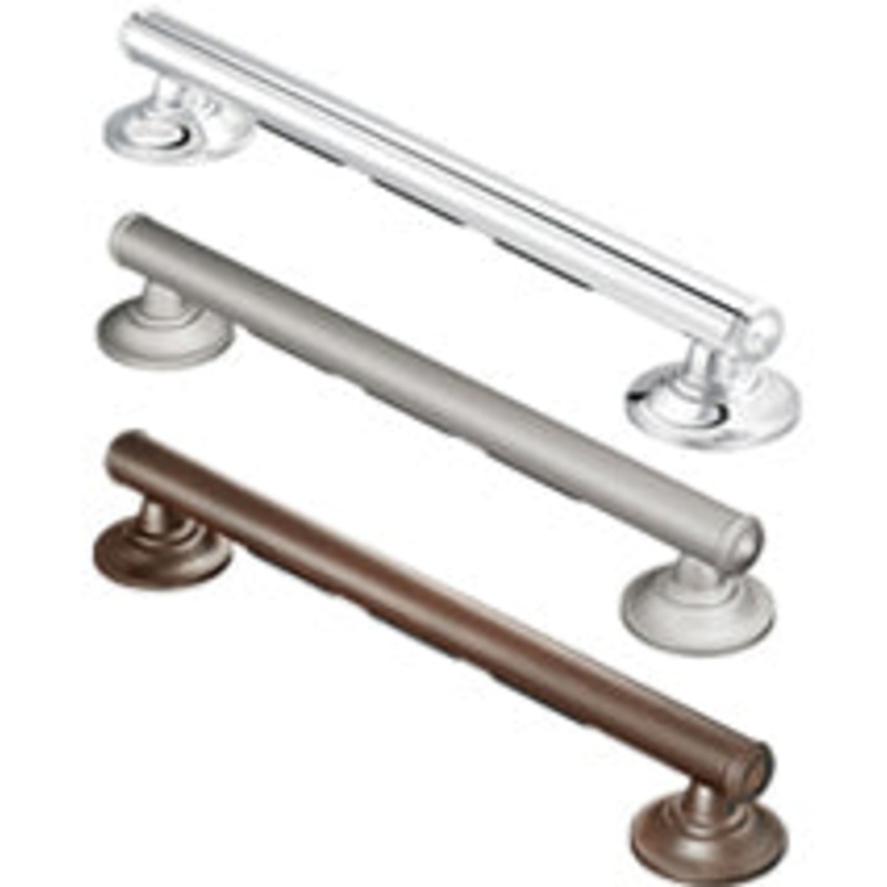 Moen Elegance Grab Bar  24  Chrome w/Grip Pads