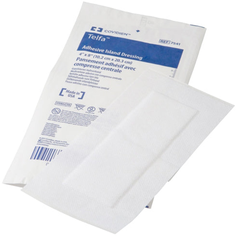 Telfa Adhesive Island Dressing 4×8  Cs/100