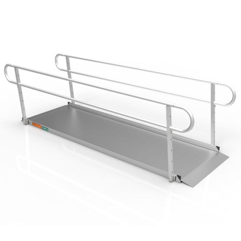Portable Ramp  Solid Surface 10′ w/Handrails