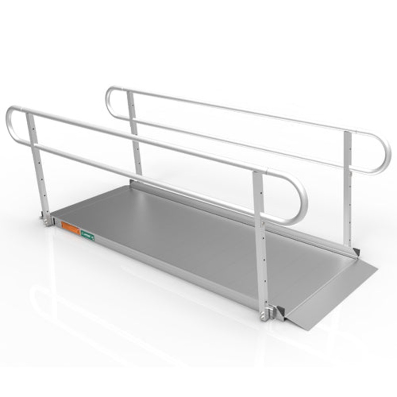 Portable Ramp  Solid Surface 8′ w/Handrails