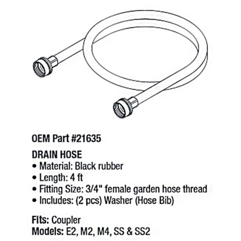 Drainage Hose f/ Hydrocollator