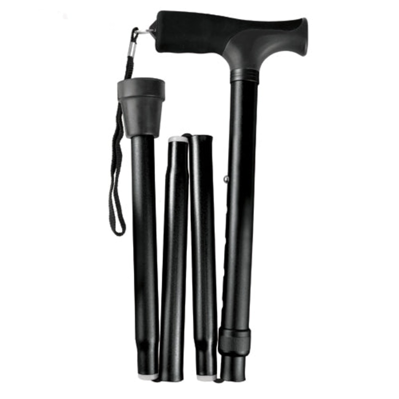Cane  Folding Blue Jay Black  Pistol Grip  33  – 37