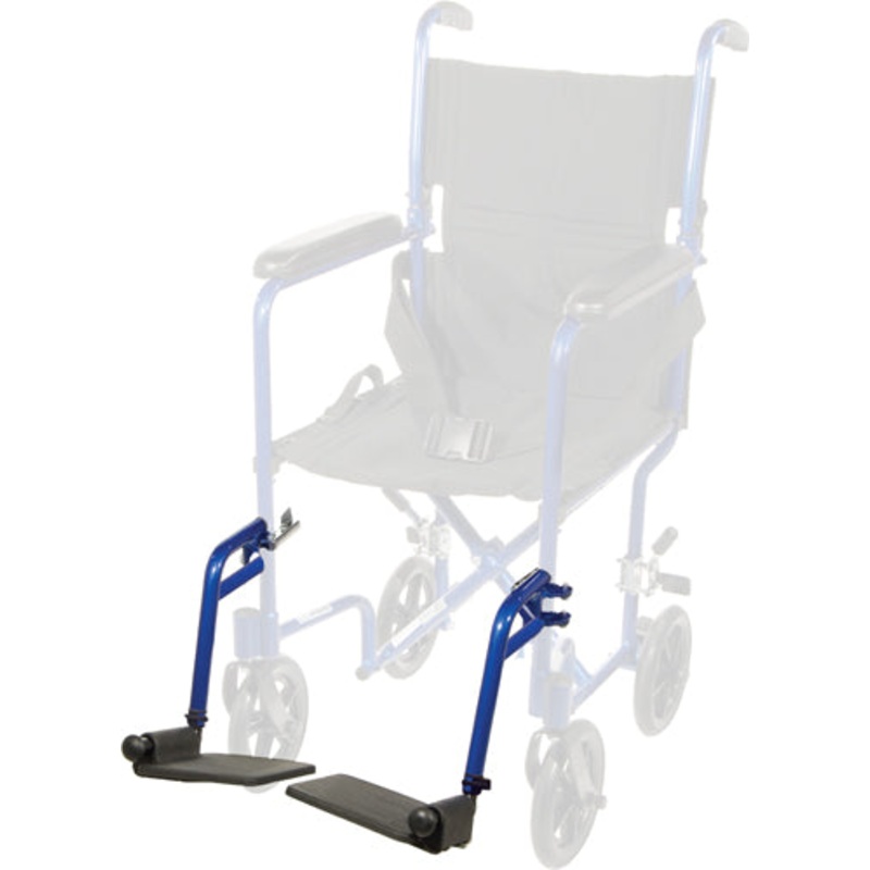 Swing-Away Detachable Footrest f/Alum Transport Chair-Blue pr