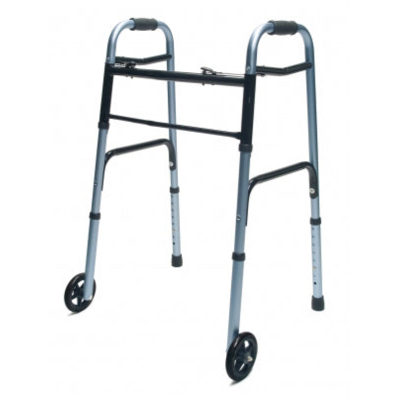 Walker  Adult w/ 5  Wheels Folding  Blue  Case of 2