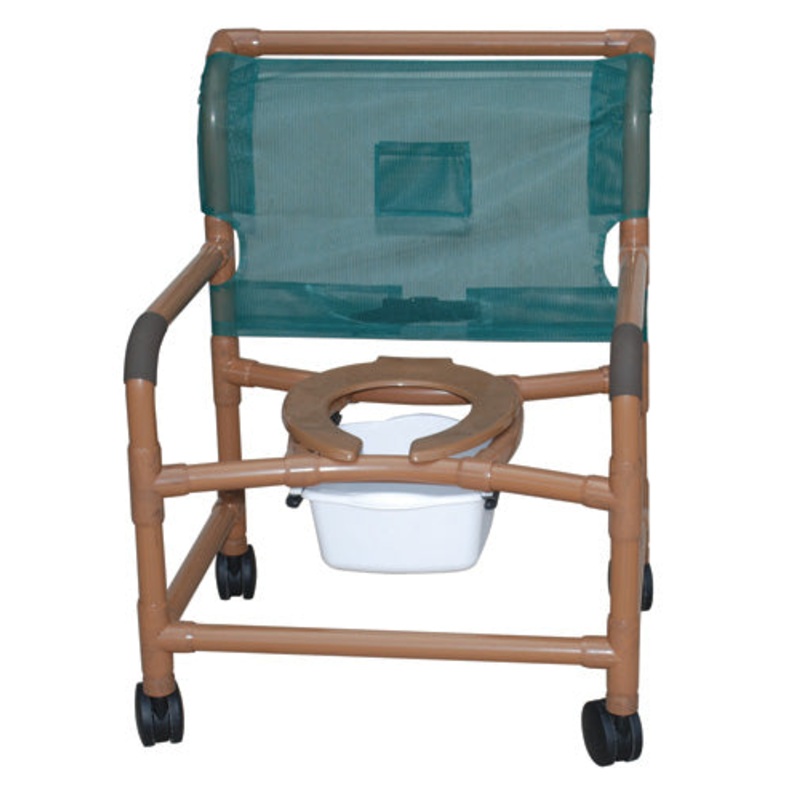 Shower Chair  X-Wide  PVC Deluxe  Wood-Tone