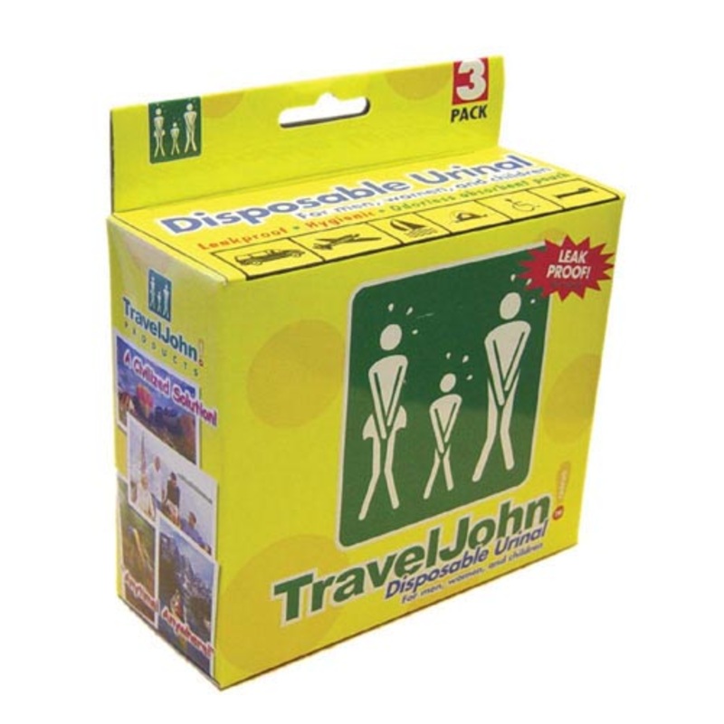 Travel John Disp Urinary Pouch  Bx/3