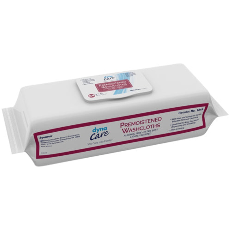 Washcloths – Premoistened & Disposable  Refill Pk/64