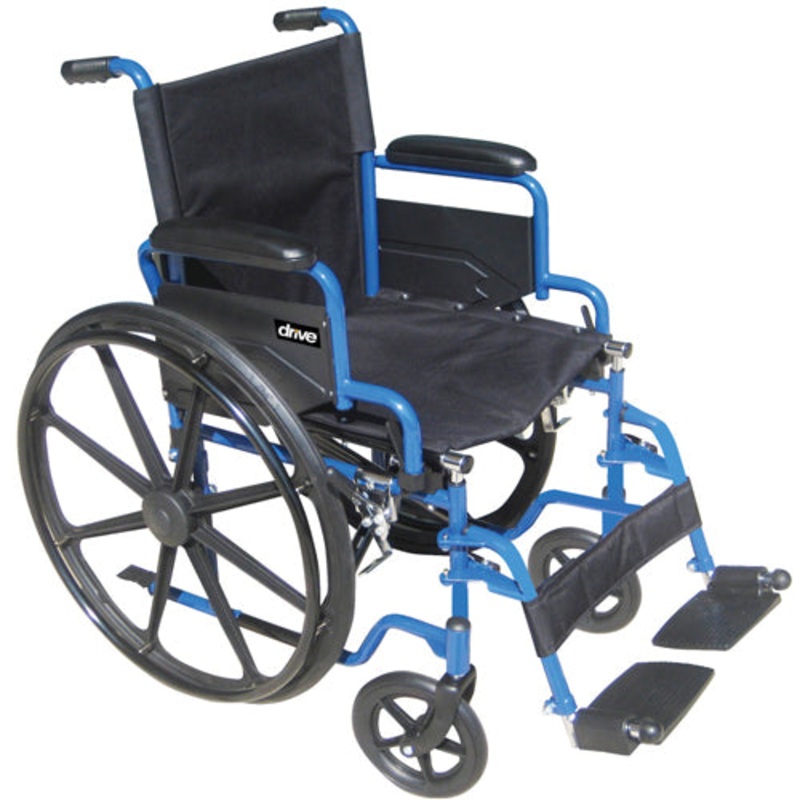 Blue Streak 20  WC Flip-Back Desk Arm SwingAway Footrests