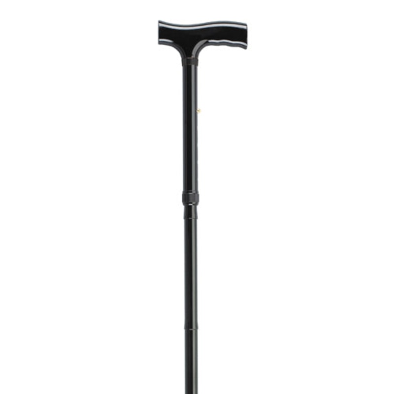Folding Cane Pistol Grip  Adj. Black Floral  33  – 37
