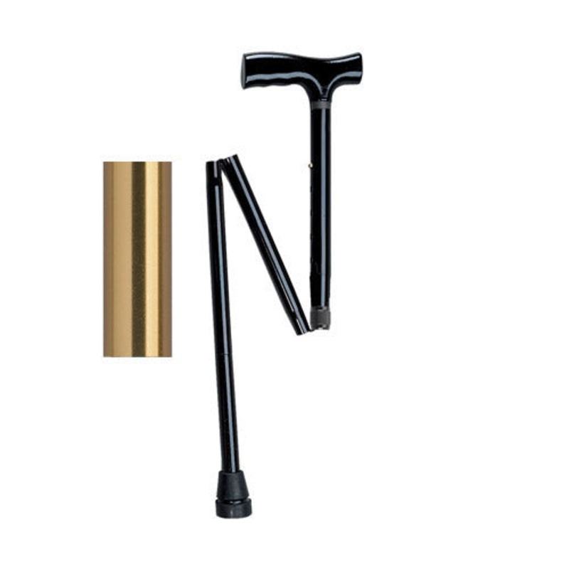 Folding Cane Pistol Grip  Adj. Bronze  32  – 37