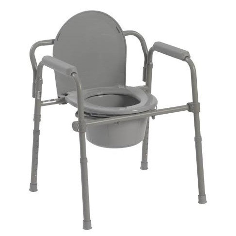 Commode  Folding Steel 3-in-1 Non-Retail Carton (Drive)