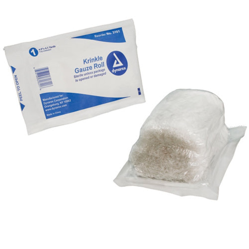 Gauze Krinkle Roll – Sterile 4.5  X  4.1 yds.  6-Ply (each)