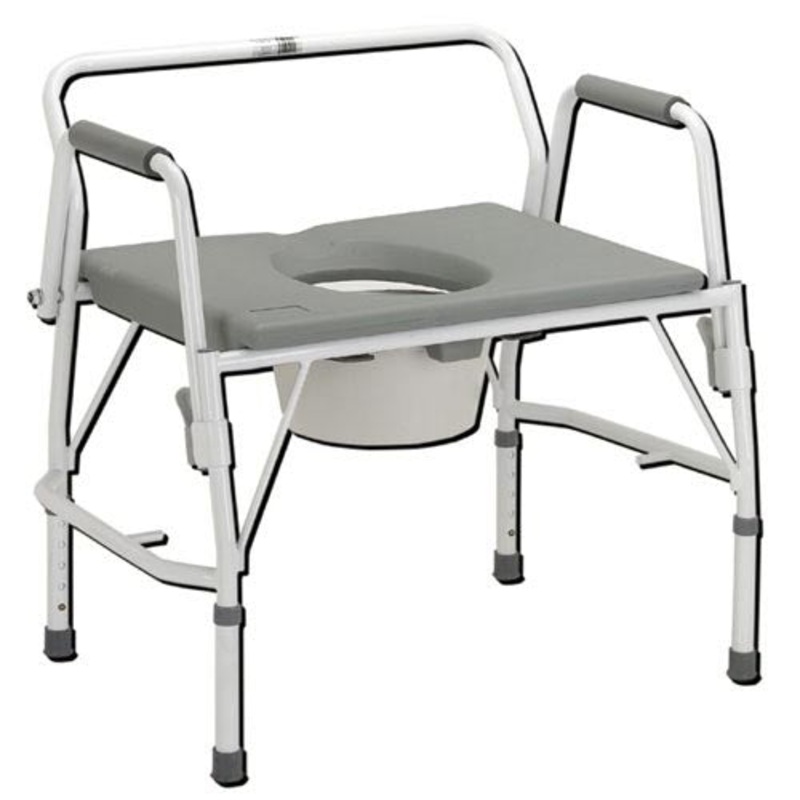 Drop-Arm Commode Deluxe Assembled