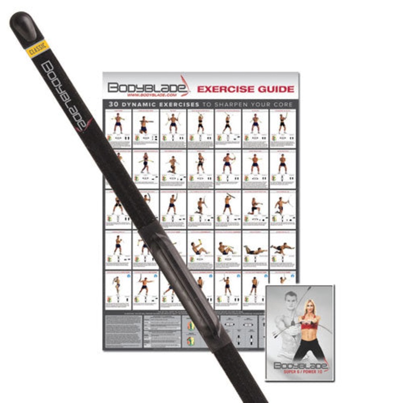 BodyBlade Exercise Blade BLK Classic w/Wall Chart& DVD