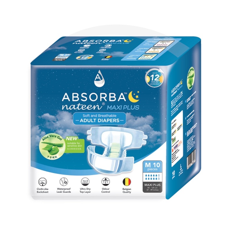 ABSORBA Nateen (Maxi Plus) Adult Diapers (10s)