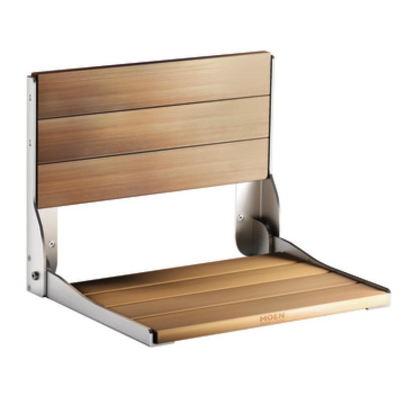 Designer Teak Folding Wall Shower Seat