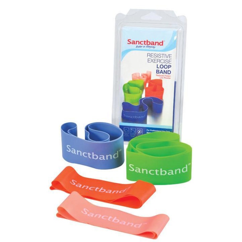Sanctband Loop Bands|Peach (Extra Light)|Orange (Light)|Lime Green (Medium)|Blueberry (Heavy)