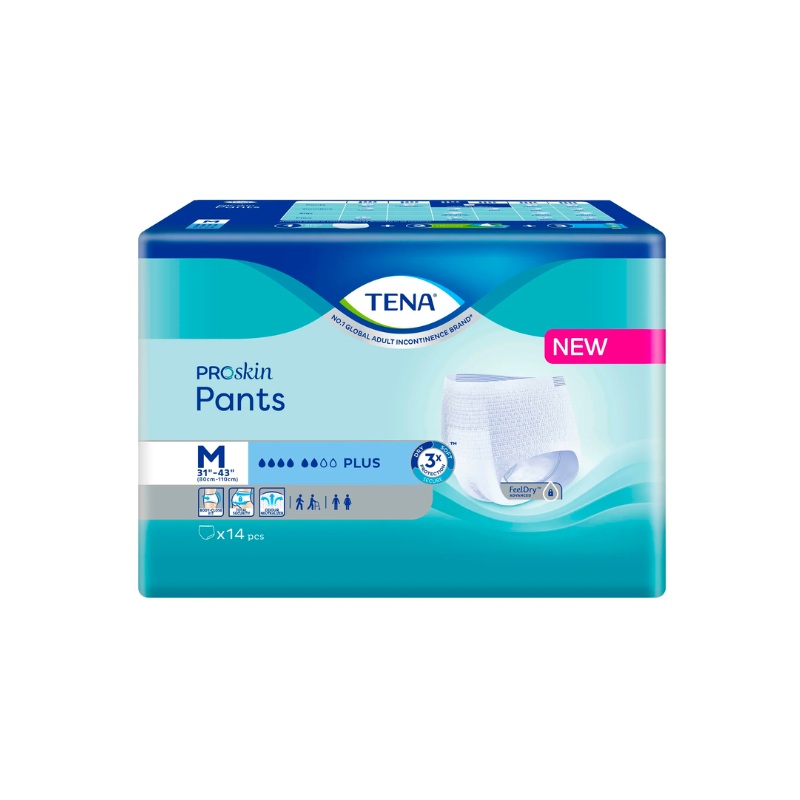 TENA PROskin Pants Plus|PROskin Medium – Carton (4 Packs)|PROskin Large – Carton (4 Packs)|PROskin Extra Large – Carton (4 Packs)