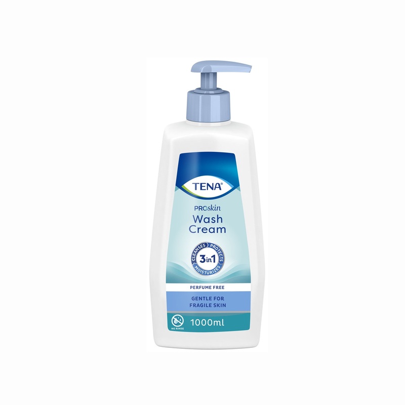 TENA Wash Cream (1000ml)|1 Bottle|1 Carton (8 Bottles)