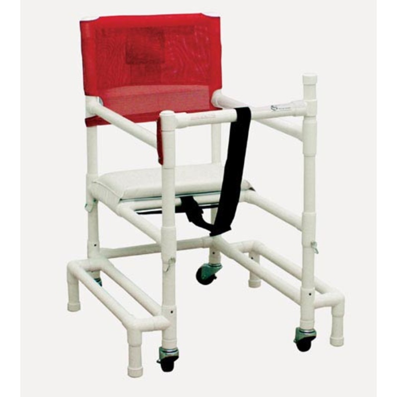 Walker PVC w/Ht Adj Arms & Seat-Standard w/Outriggers