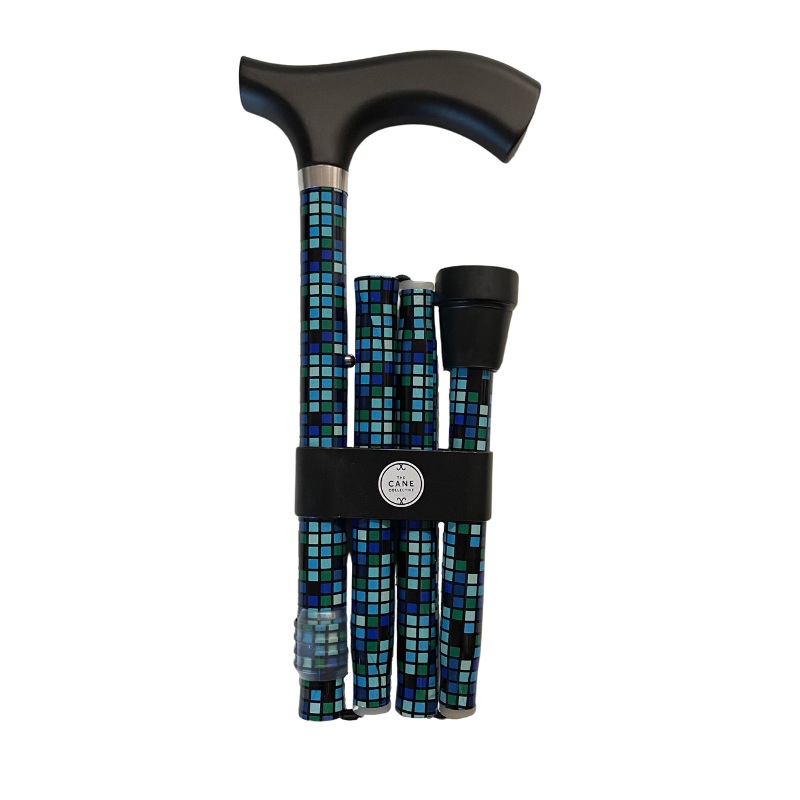 Blue Mosaic Cane by The Cane Collective