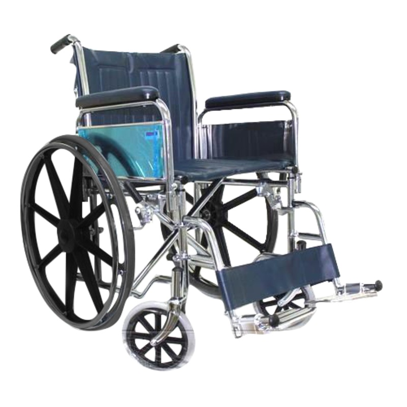Chrome Detachable Heavy Duty Wheelchair