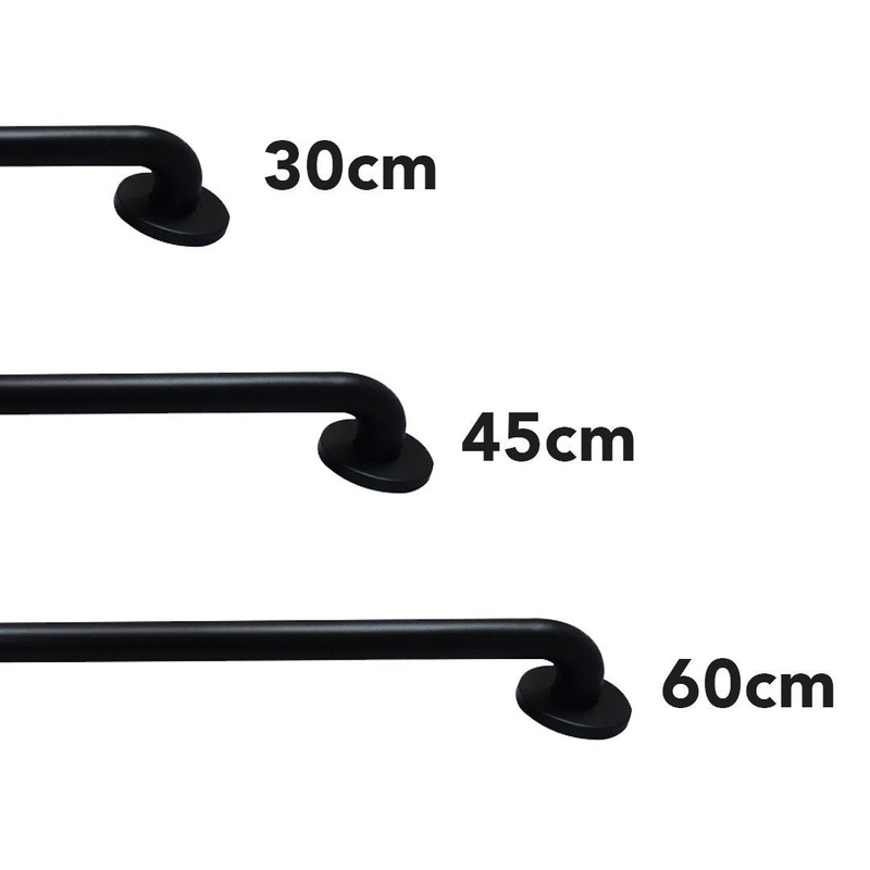 HappyBath Stainless Steel Designer Grab Bar (Matt Black)