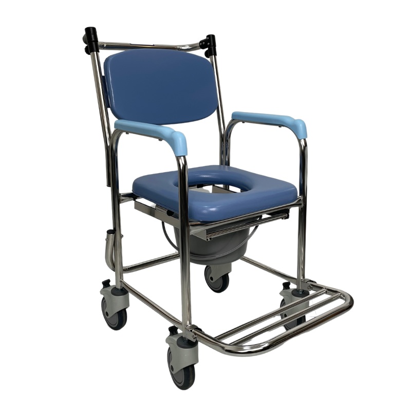 Mobile Mini Shower Commode|Fixed Armrests|Detachable Armrests