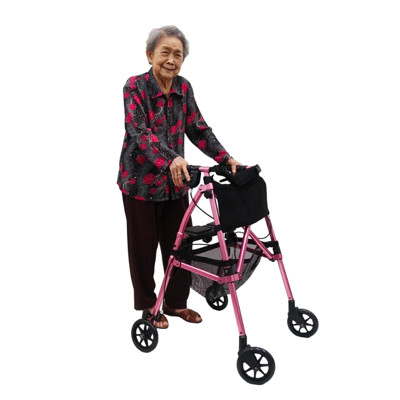 Stander EZ Fold-N-Go Rollator|Cobalt Blue|Regal Rose|Black Walnut|Standard|Mini