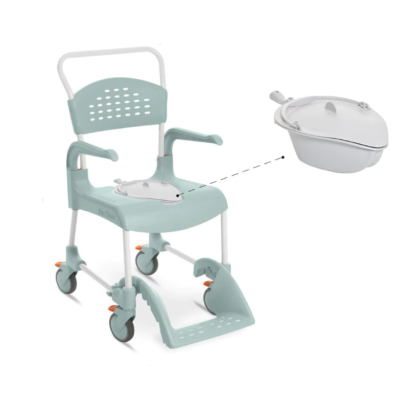 Etac Clean Mobile Shower Chair with Pan