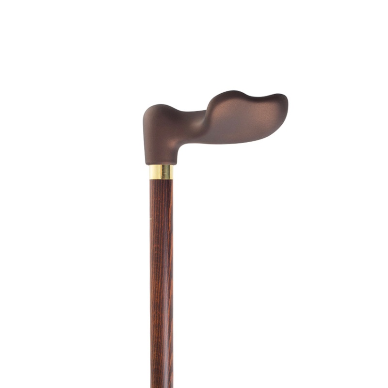 Wooden Orthopaedic Walking Cane with Soft-Touch Handle