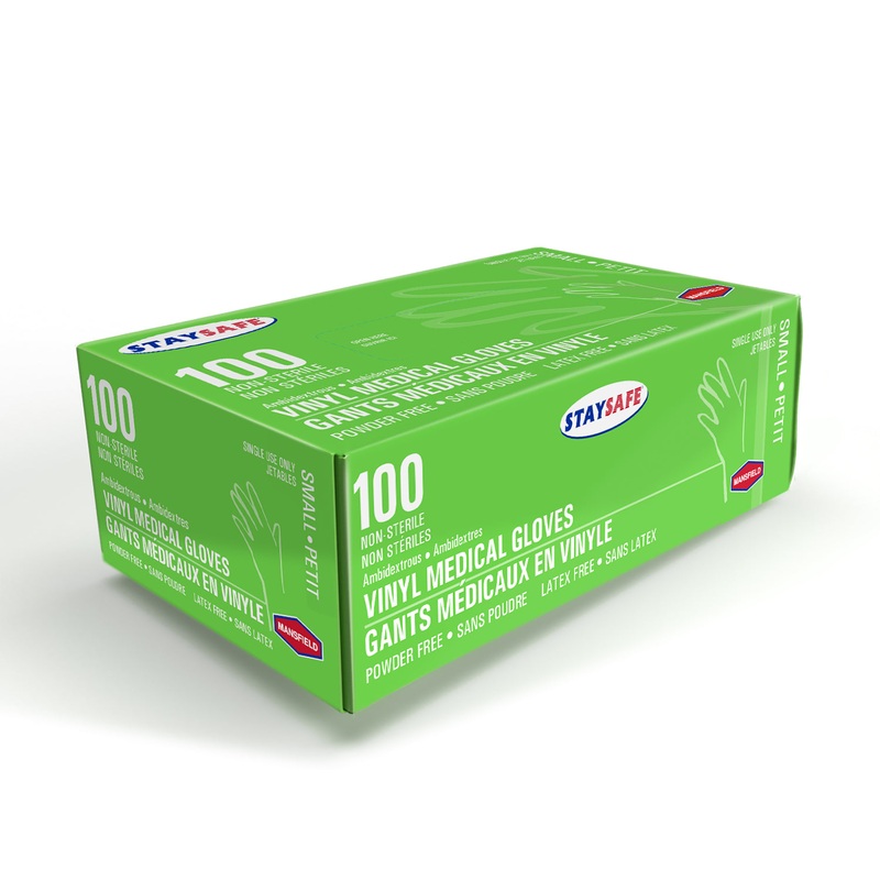 Mansfield Powder Free Vinyl Gloves (100 Count)