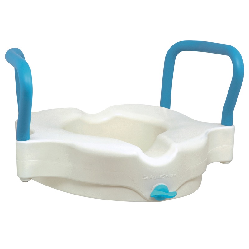 AquaSense 3-Way Raised Toilet Seat, White, 4