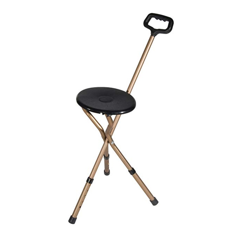 Drive Medical Folding Lightweight Adjustable Height Cane Seat – Bronze