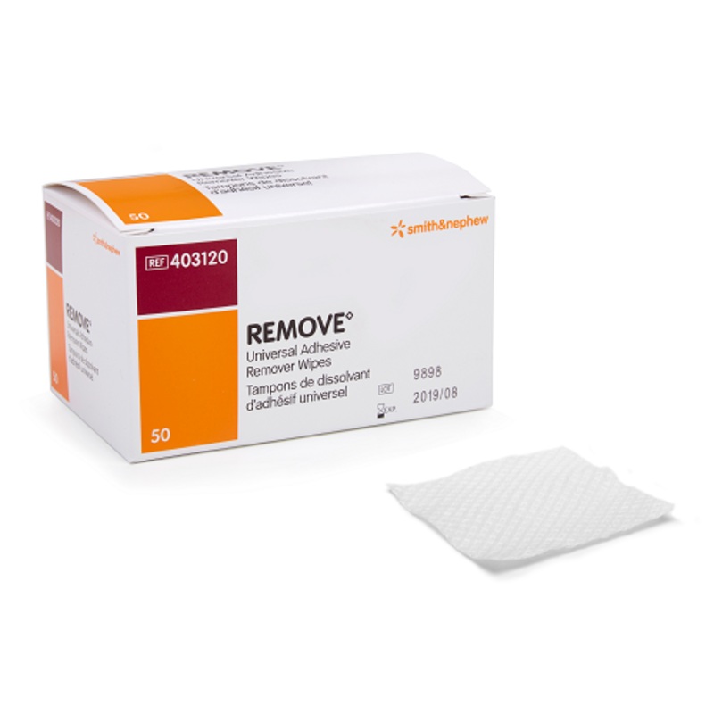 Remove Adhesive Wipes, 50 Count