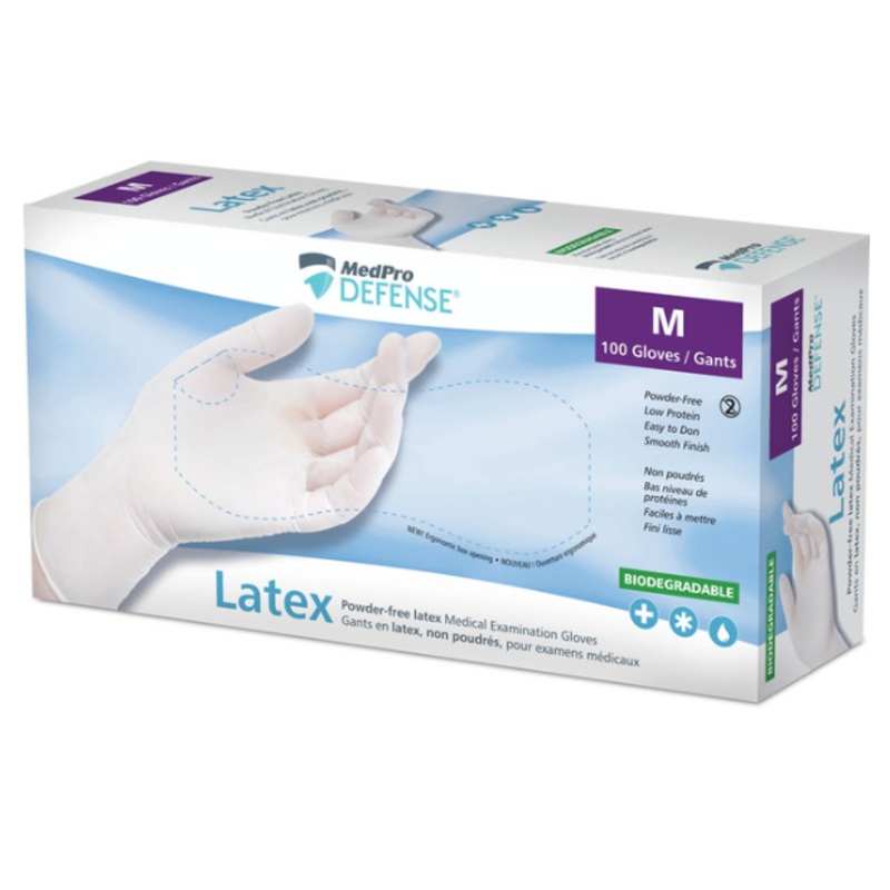 MedPro Defense Latex Gloves Powder-Free