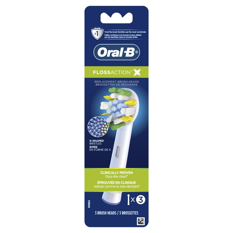 Oral-B FlossAction XFilaments Electric Toothbrush Replacement Brush Heads Refill (3)