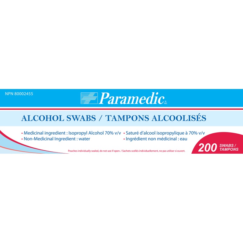 Paramedic Canada Alcohol Swabs (200 U.)
