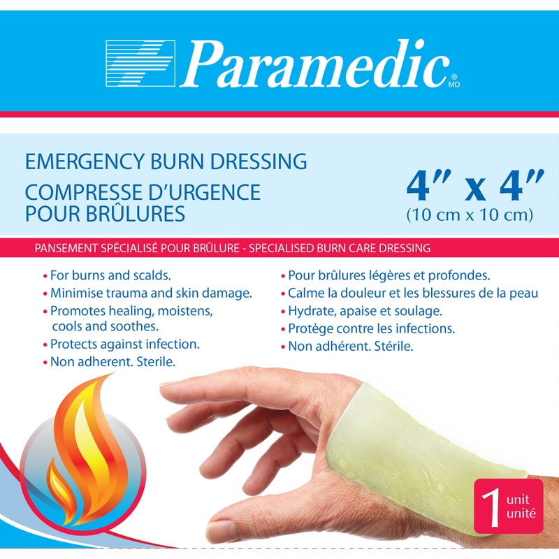 Paramedic Canada Emergency Burn Dressing 4” X 4”