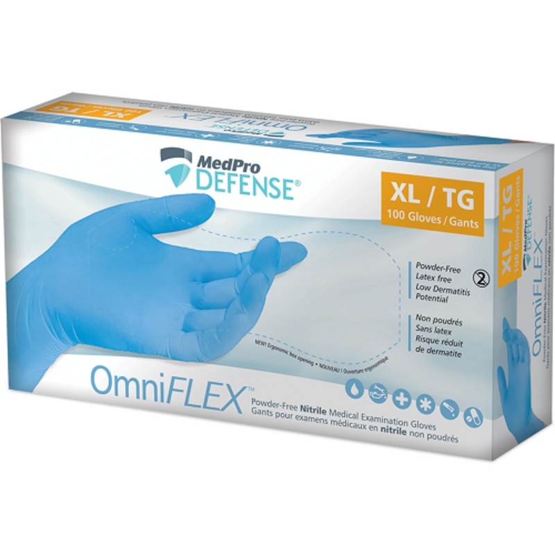 OmniFlex Nitrile PF Gloves|Medium|X-Large