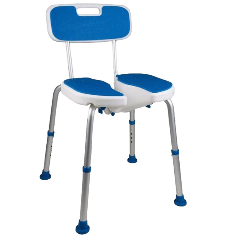 PCP Adjustable Padded Bath Safety Seat With Back Rest And Hygienic Cutout