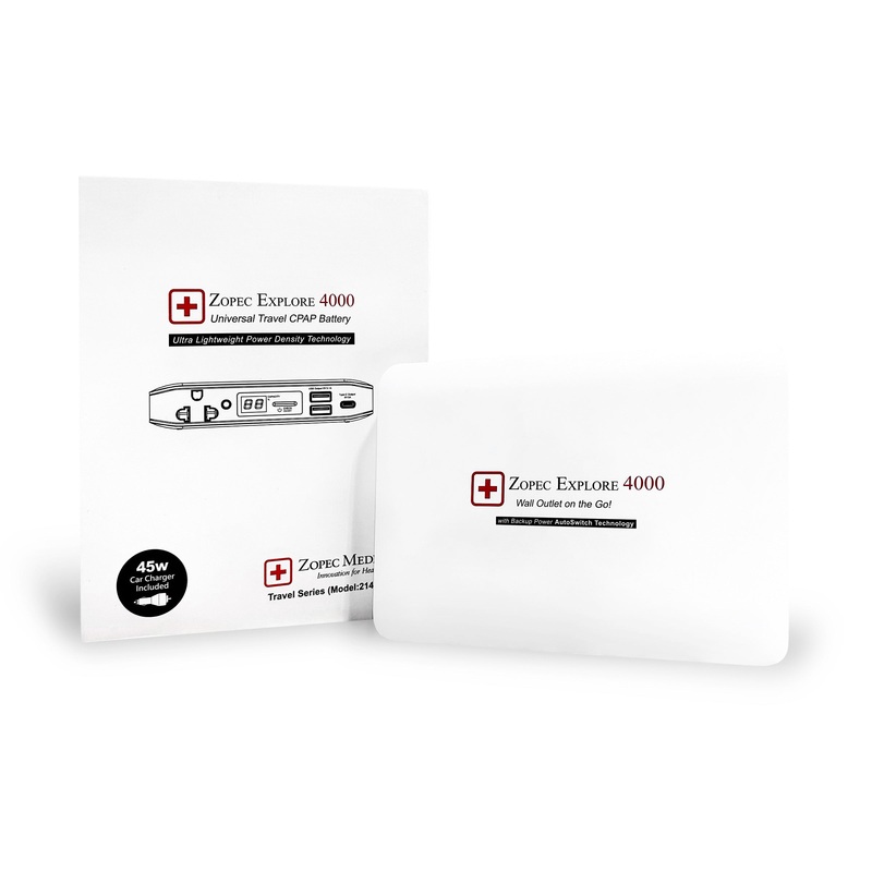 Zopec Medical CPAP Travel Battery – Zopec Explore 4000