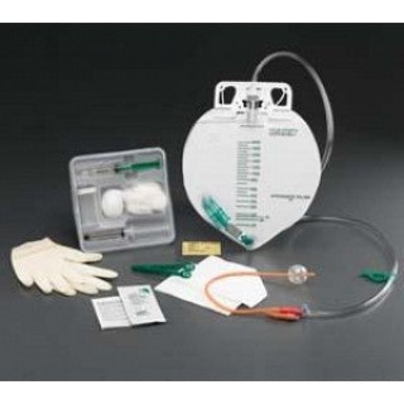 Bard Lubricath Foley tray w/ Uro-Prep tray 2000ml durable collection bag w/ 16FR hydrophilic-coated, 1 unit, Item No. BRD 800061