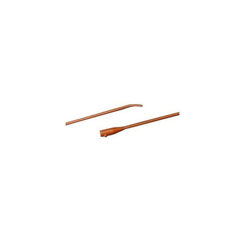 Bardex red rubber latex, Coude urethral catheter, one-eye 14FR 16IN , 12 Count, Item No. BRD 10114