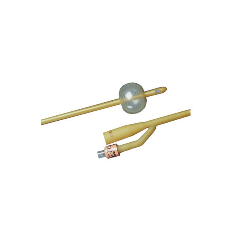 Bardia 2-way Foley catheter 20FR 30ml balloon silicone-elastomer coating sterile latex, 10 Count, Item No. BRD 123620CE