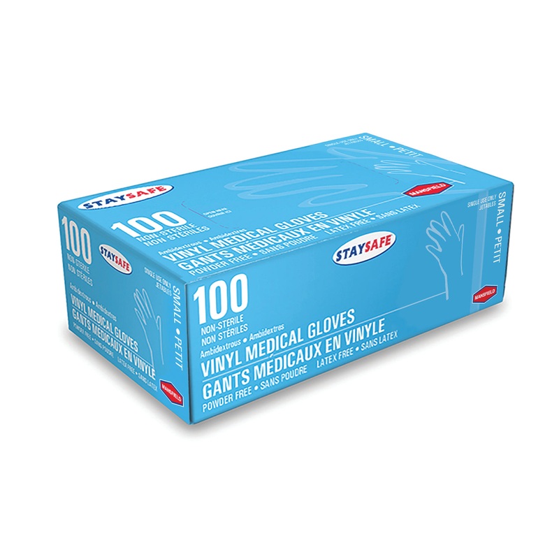 Mansfield Powder Free Vinyl Gloves (100 pack)