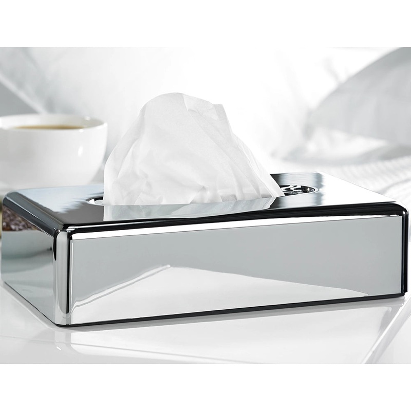 Chrome Oblong Tissue Box Cover