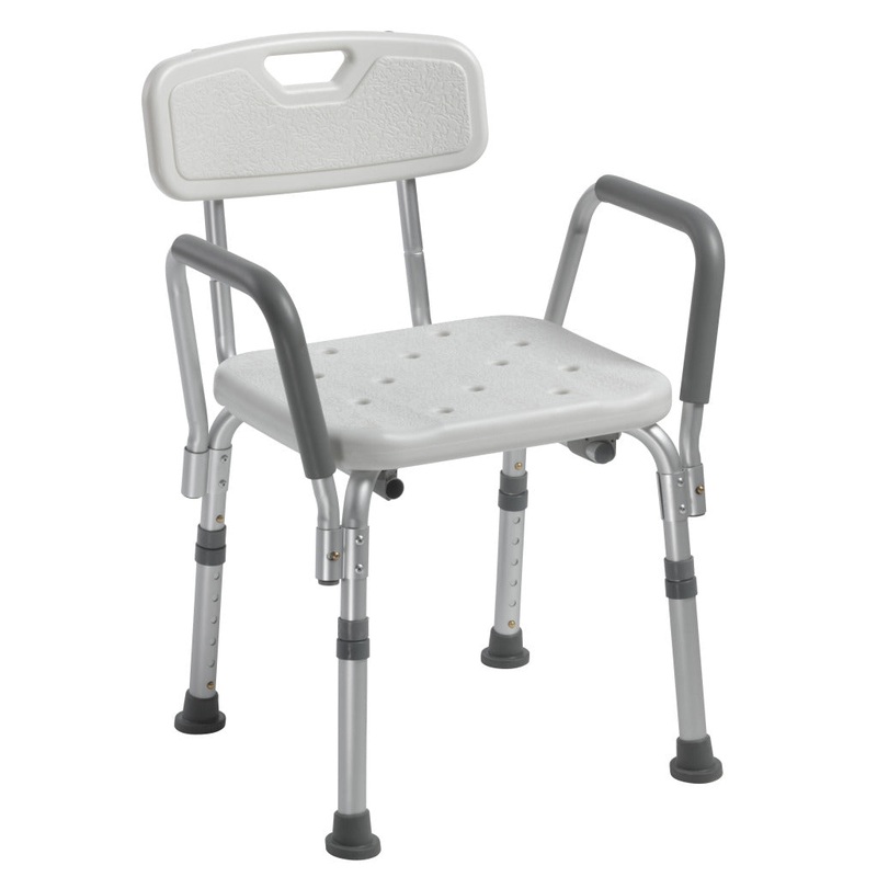 Drive Medical Shower Chair with Back and Removable Padded Arms